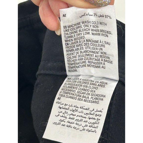 Bar lll Women’s Black Pants M Tie Belt Tapered Button Closure Pockets Stretch - Picture 4 of 16